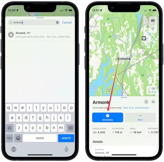 Use multi-stop routing in Apple Maps 2