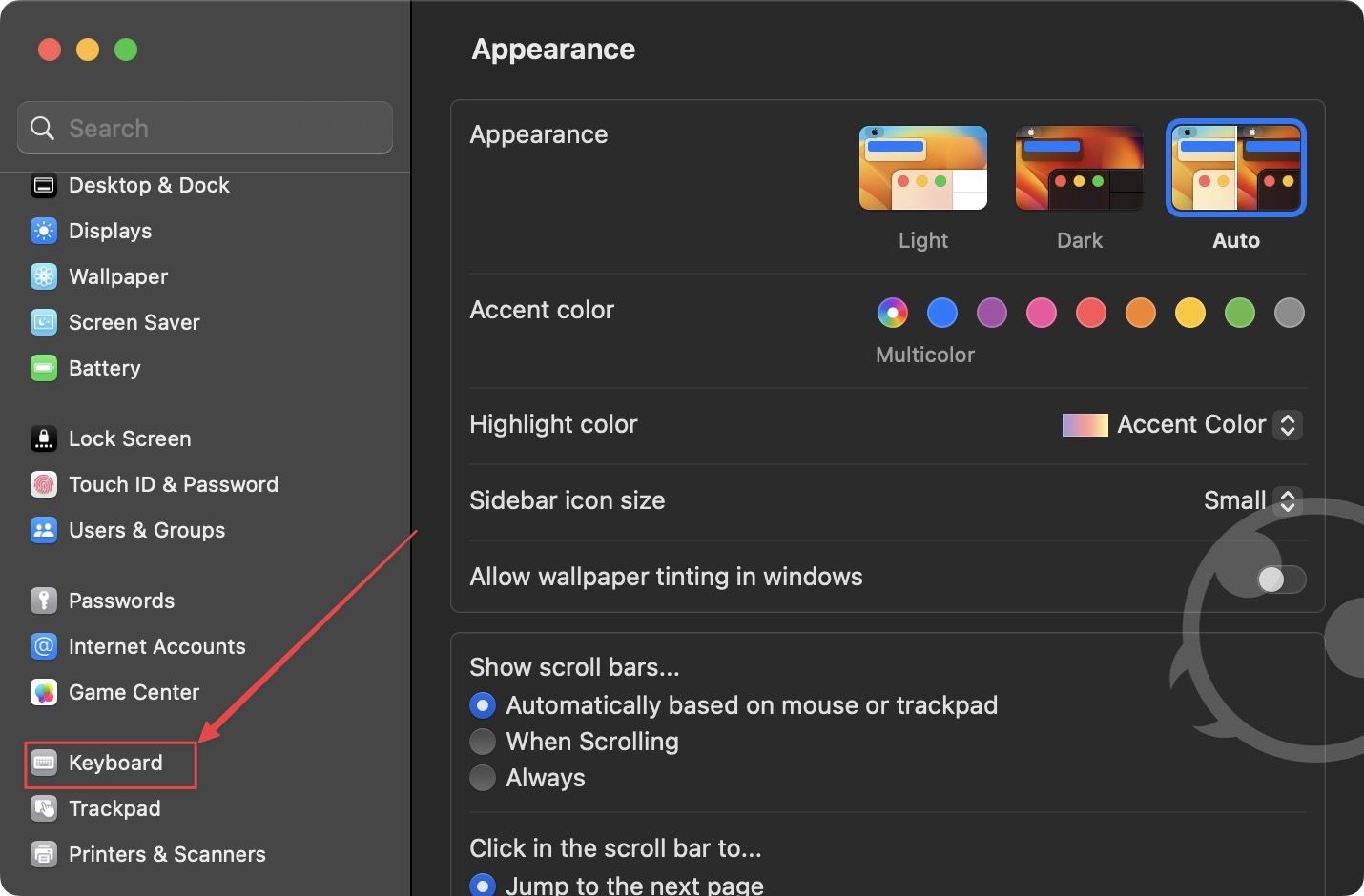 adjust MacBooks keyboard brightness in macOS Ventura 2