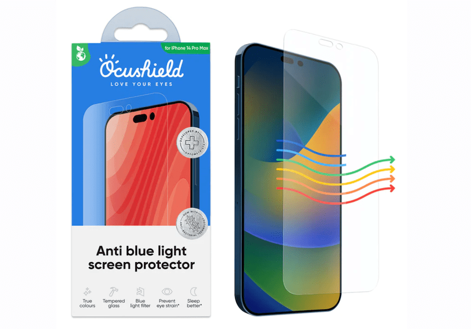 Ocushield anti-blue light screen protector for iPhone