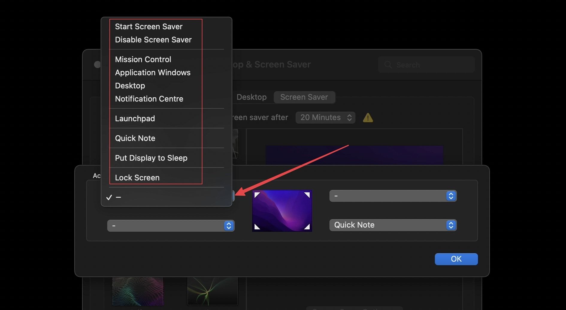 Disable or Enable Hot Corners in macOS Big Sur and below 4