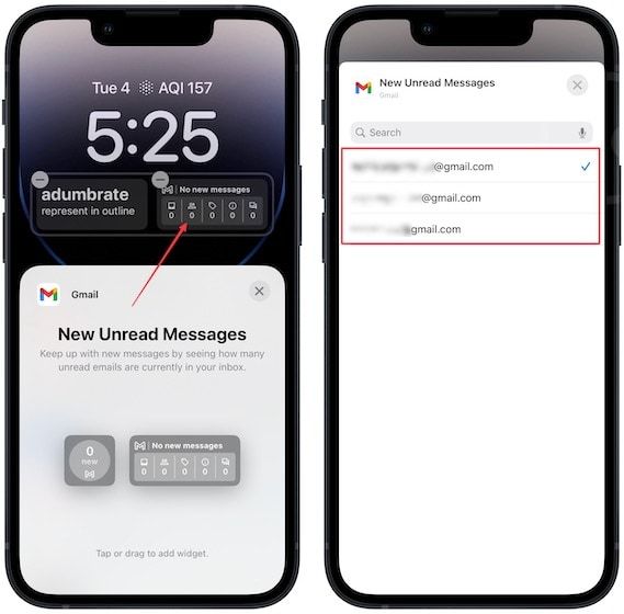 Add Gmail widget to iPhone Lock Screen 5