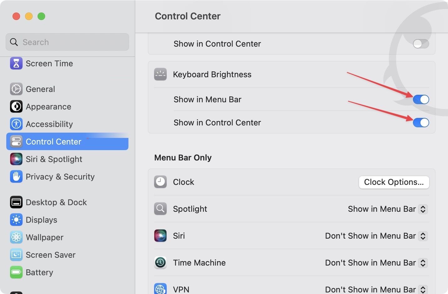 enabling toggle