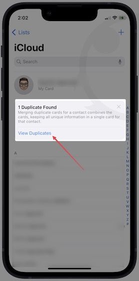merge duplicate contacts in iOS 16 3