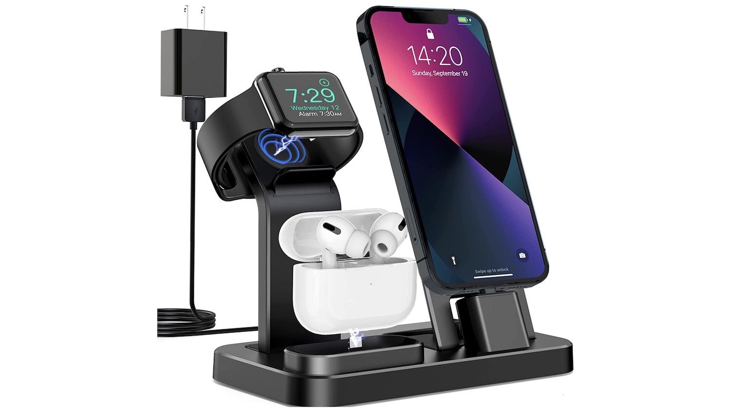 MOVAY 3-in-1 wired charging station for Apple devices