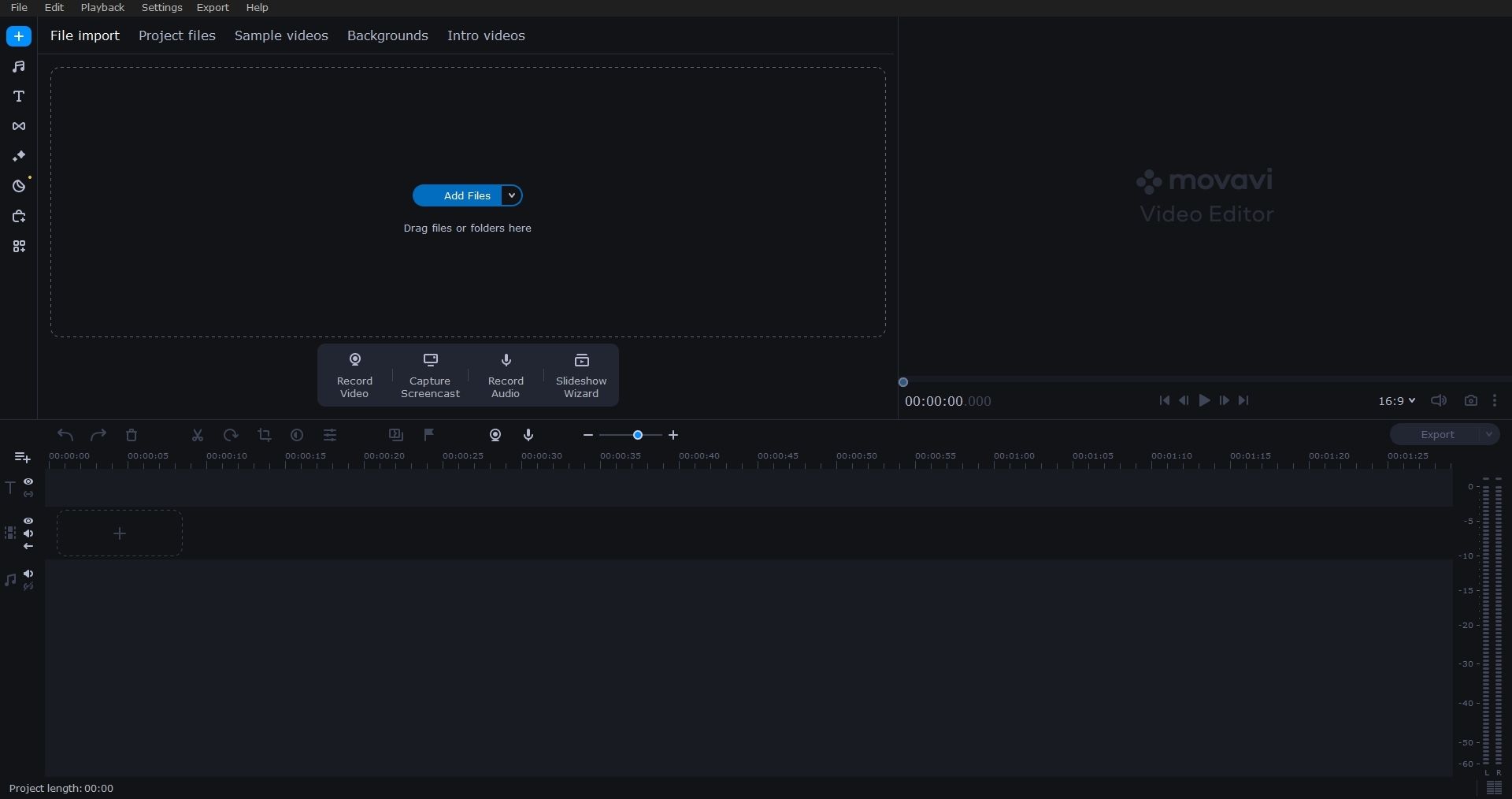 Movavi Video Editor interface