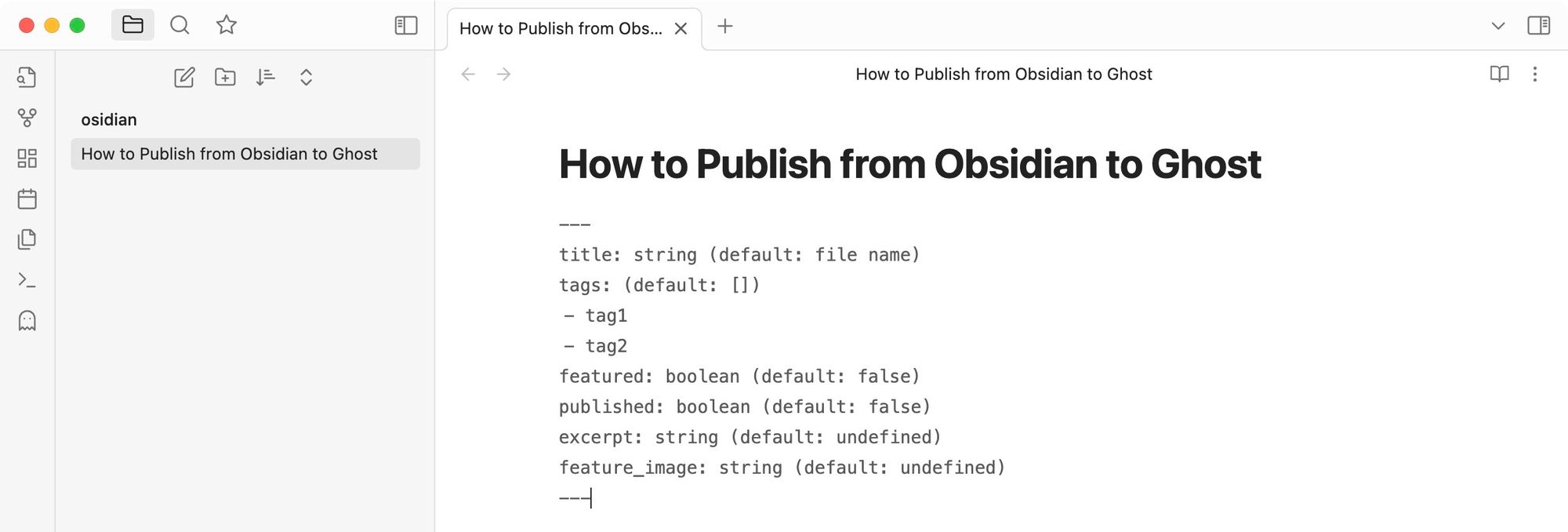Publish Obsidian notes online using Ghost CMS 1