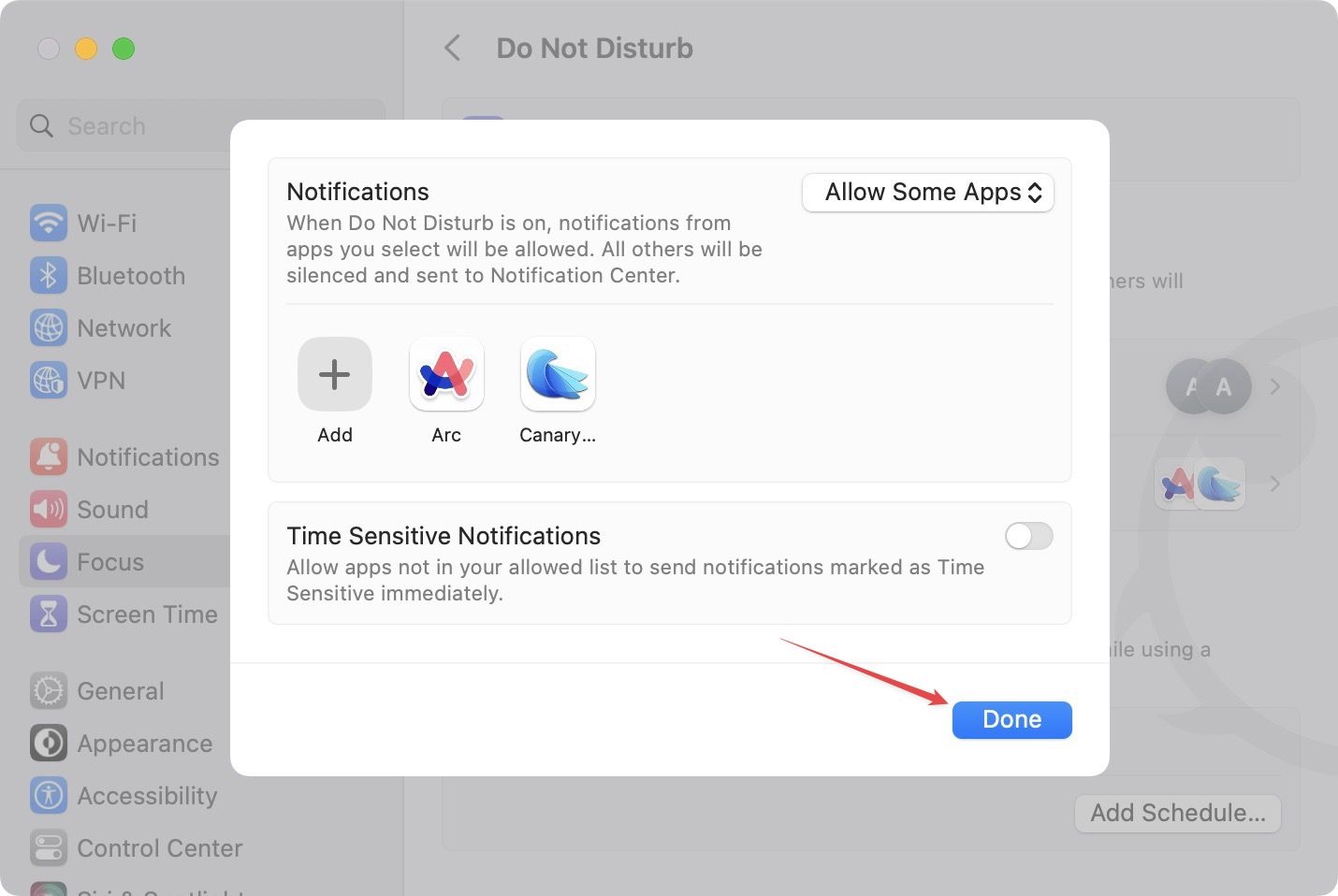 customize Do Not Disturb Mode on Mac 10