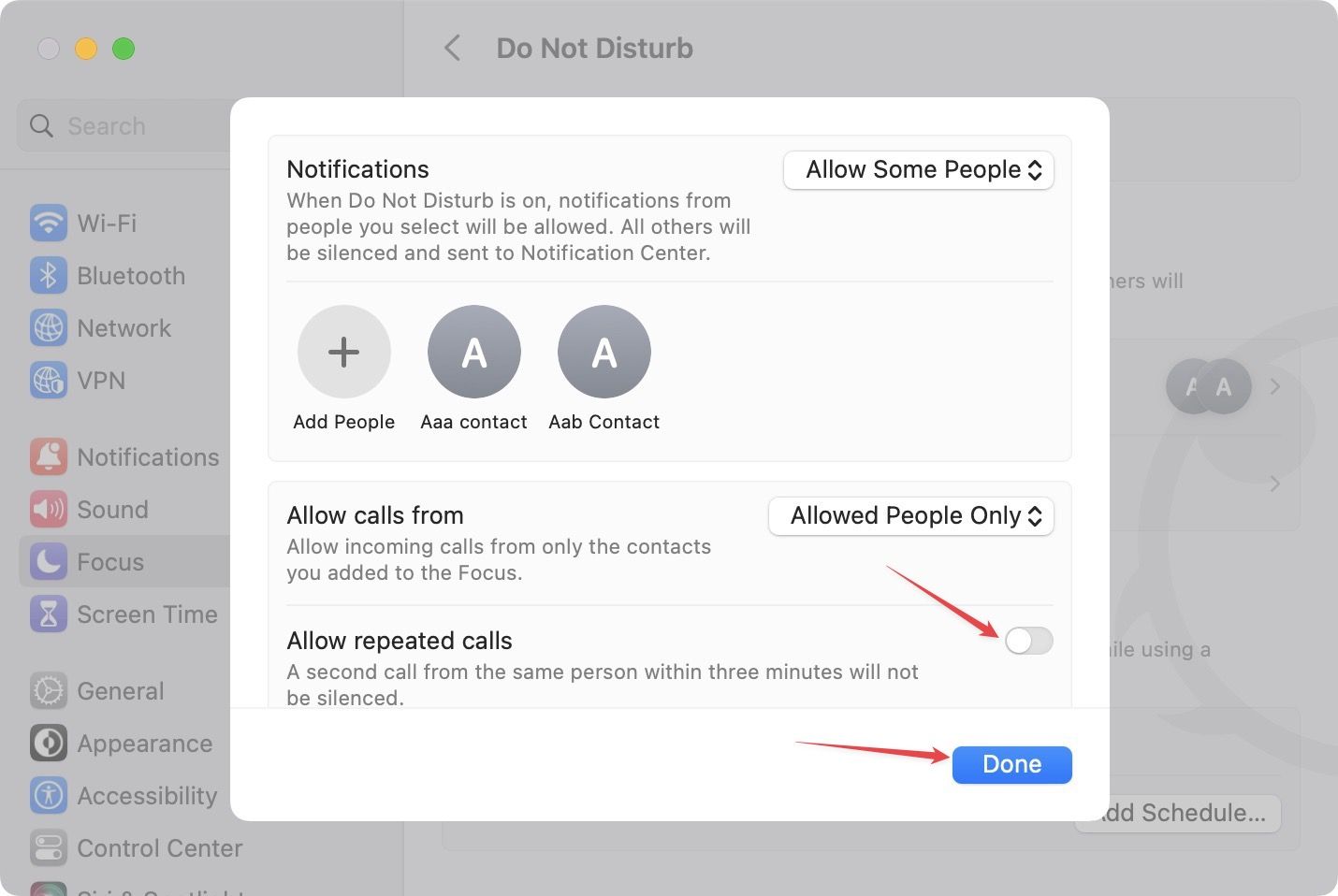customize Do Not Disturb Mode on Mac 6