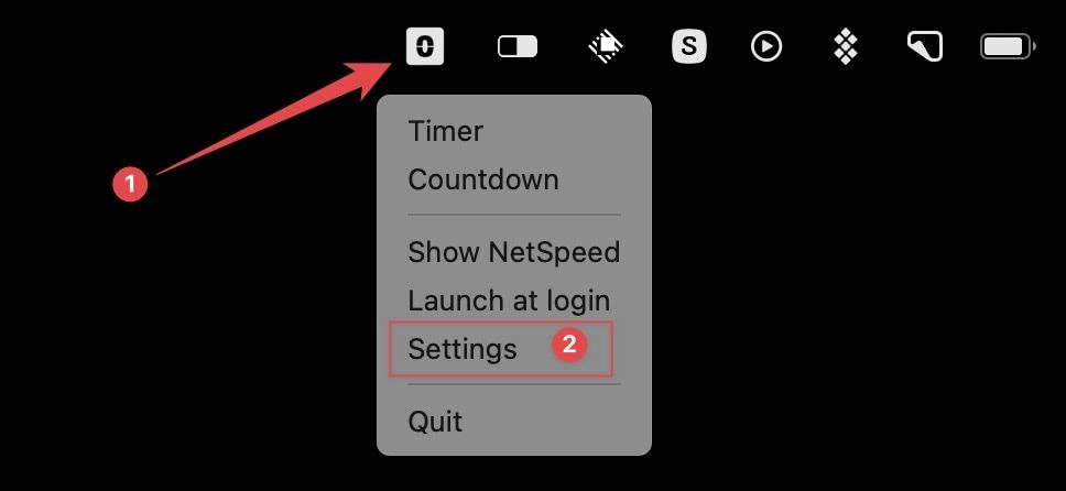 desktop flip clock menu bar app screenshot