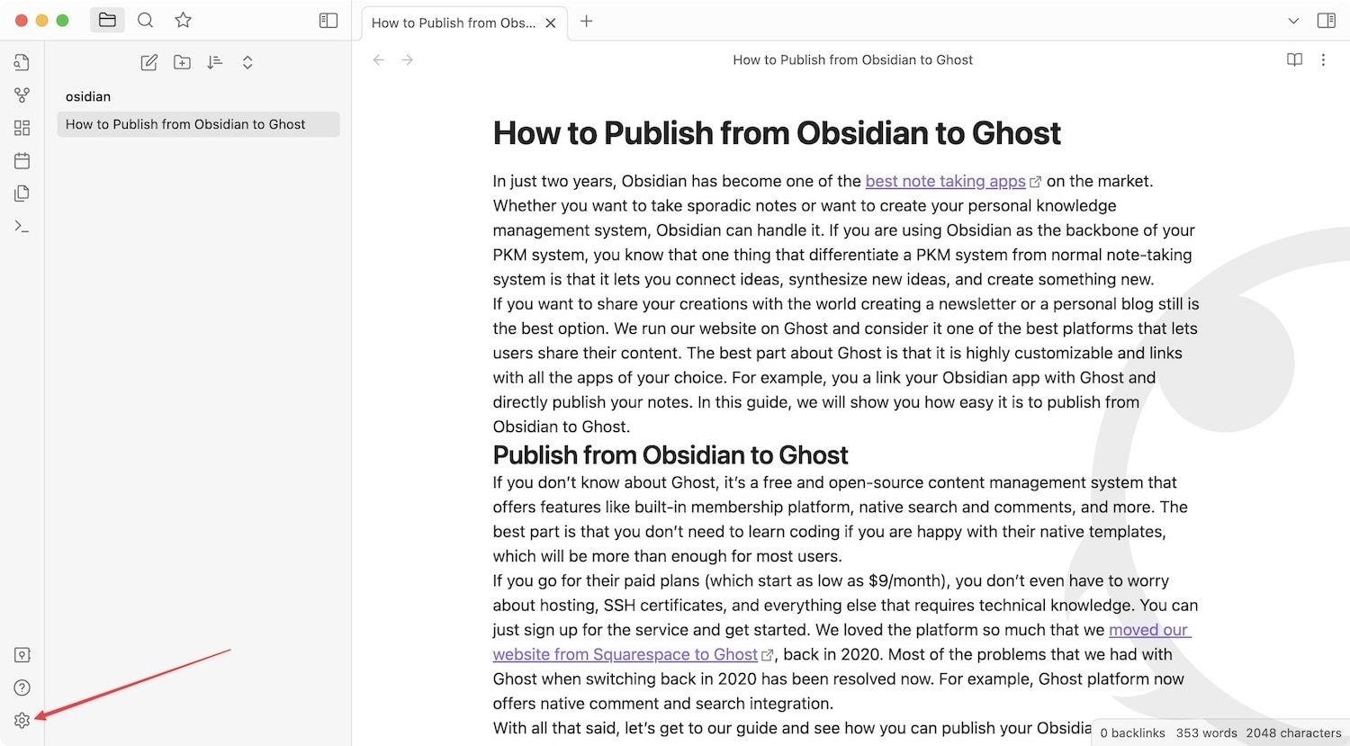 install ghost plugin in obsidian 1