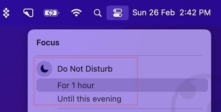 turn on Do Not Disturb on Mac 2