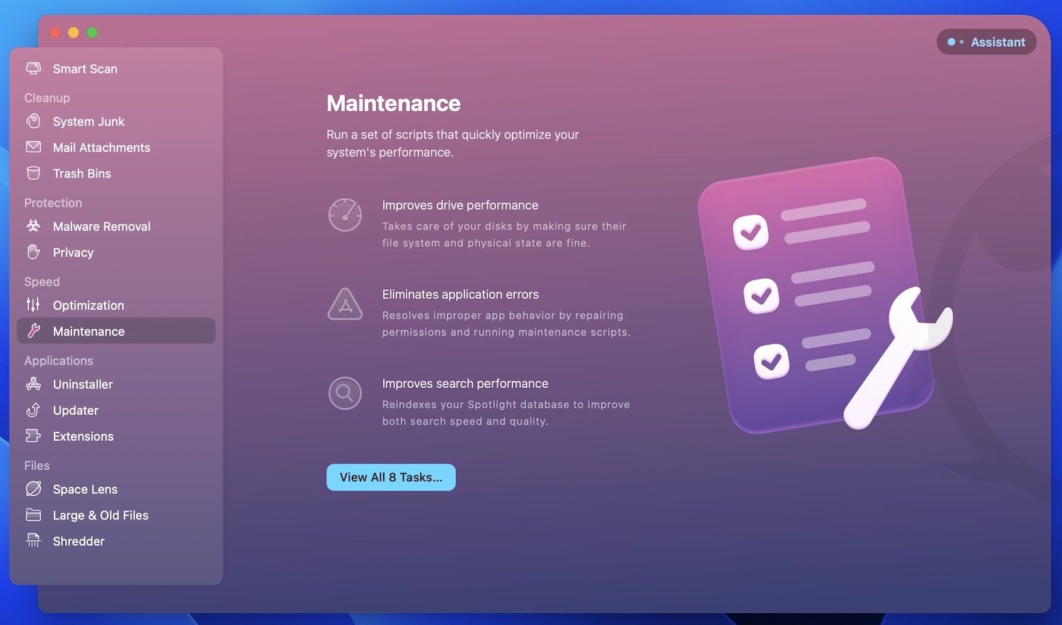 CleanMyMac X maintenance tool