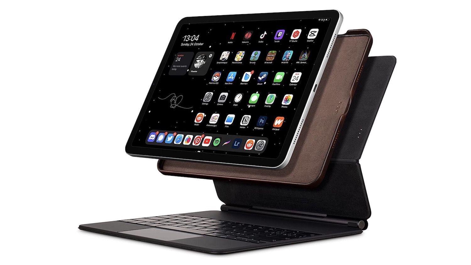 Maogoam iPad Pro Magic Keyboard compatible leather case
