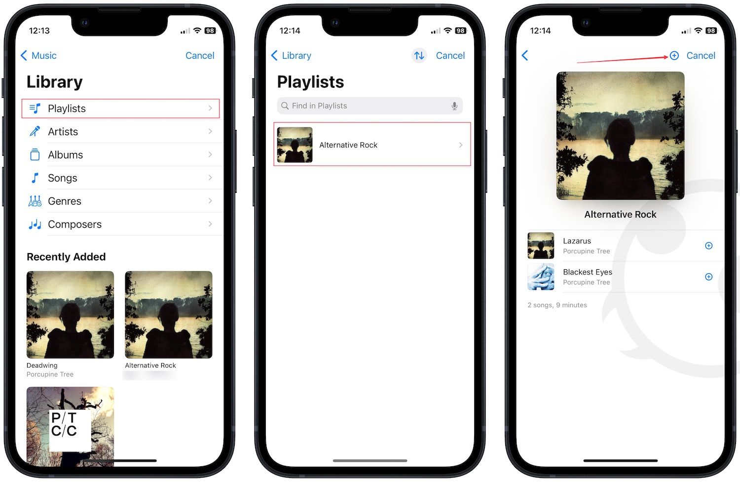 choosing the playlist screenshot