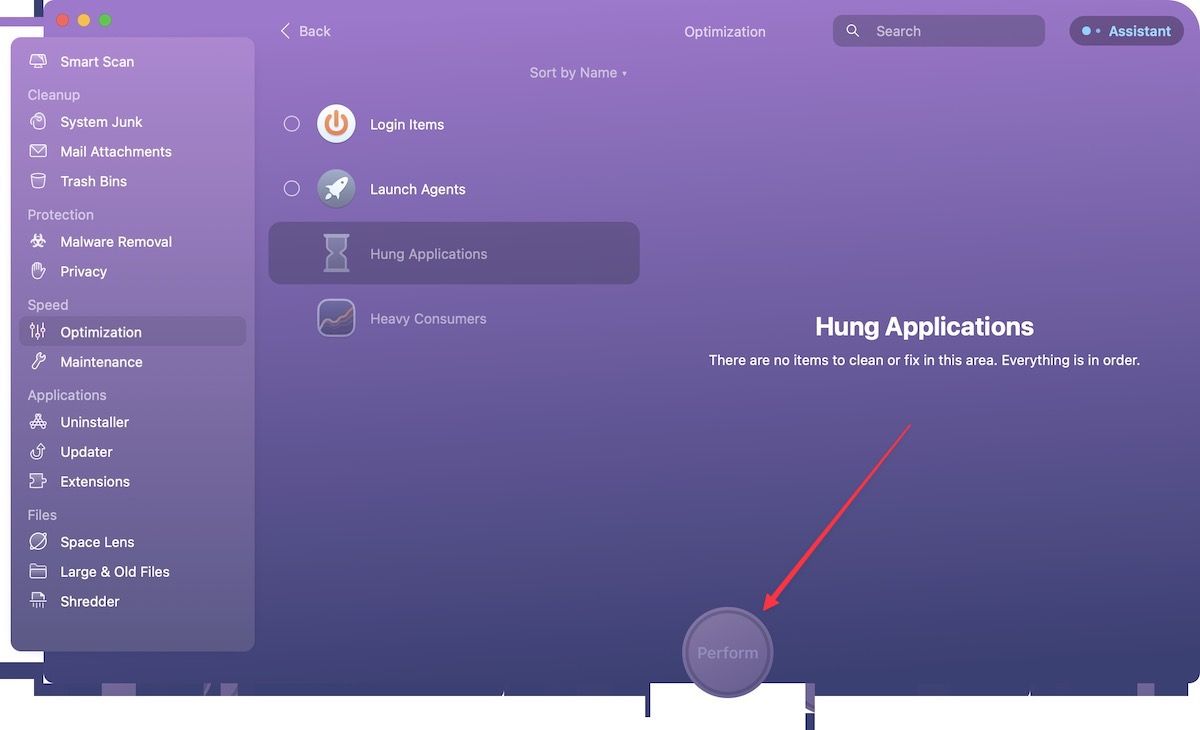 Quit hung applications using CleanMyMac X 3