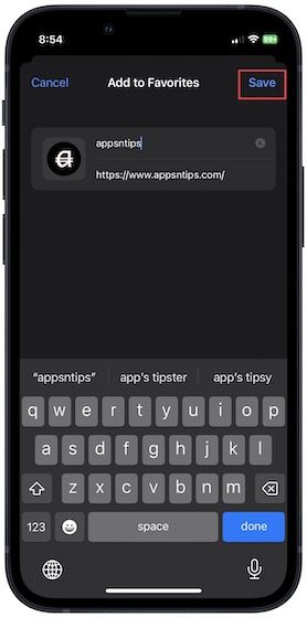 add Favorites in Safari on iPhone 3