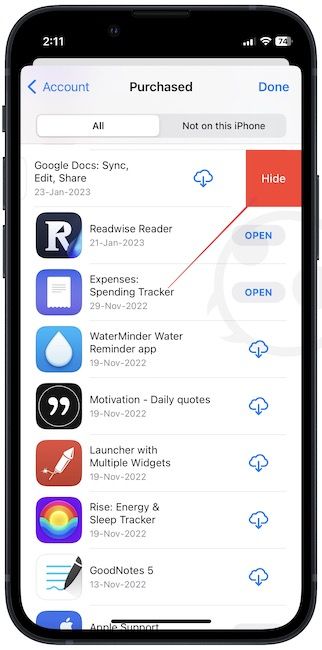 remove app cloud download icon on iPhone 5