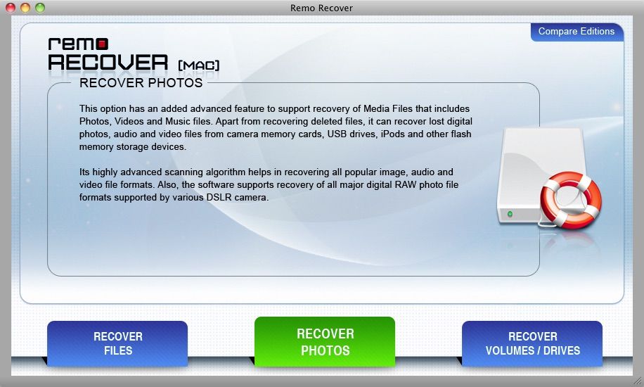 Remo Recovery Mac homepage screenshot