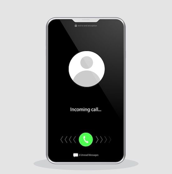 iPhone call screen mock up