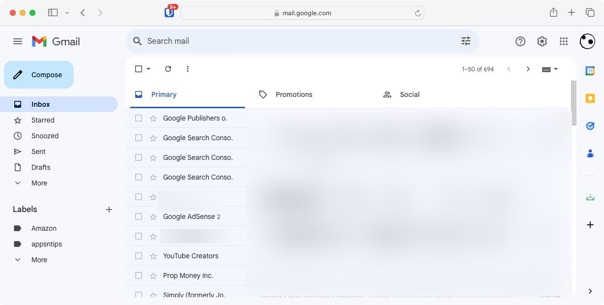 Gmail web app screenshot