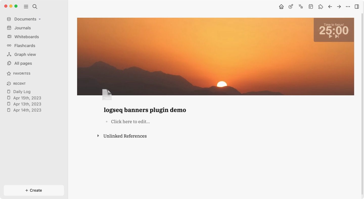 Logseq demo page screenshot