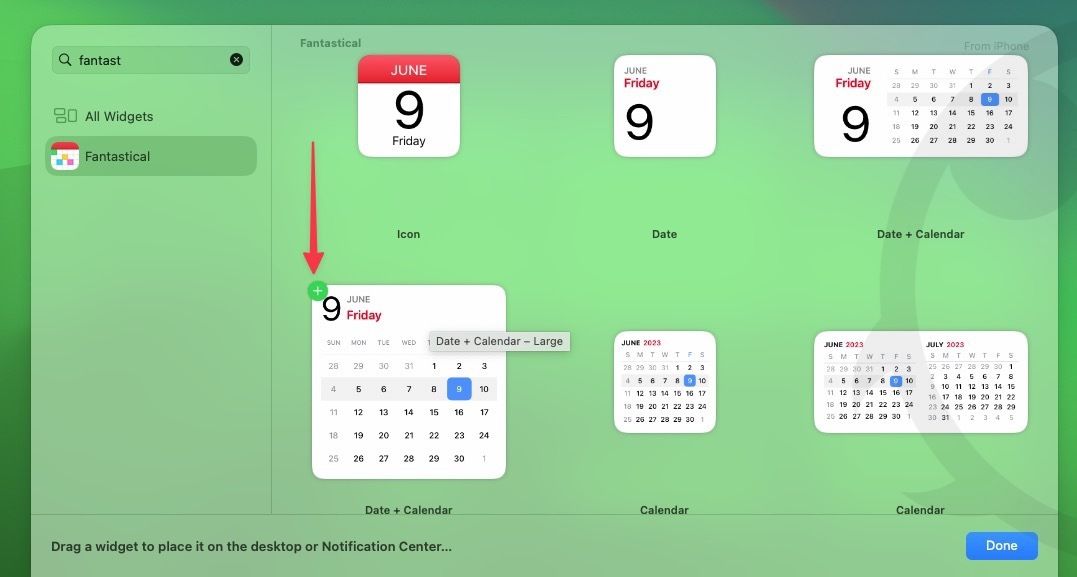 Adding widgets to Mac desktop