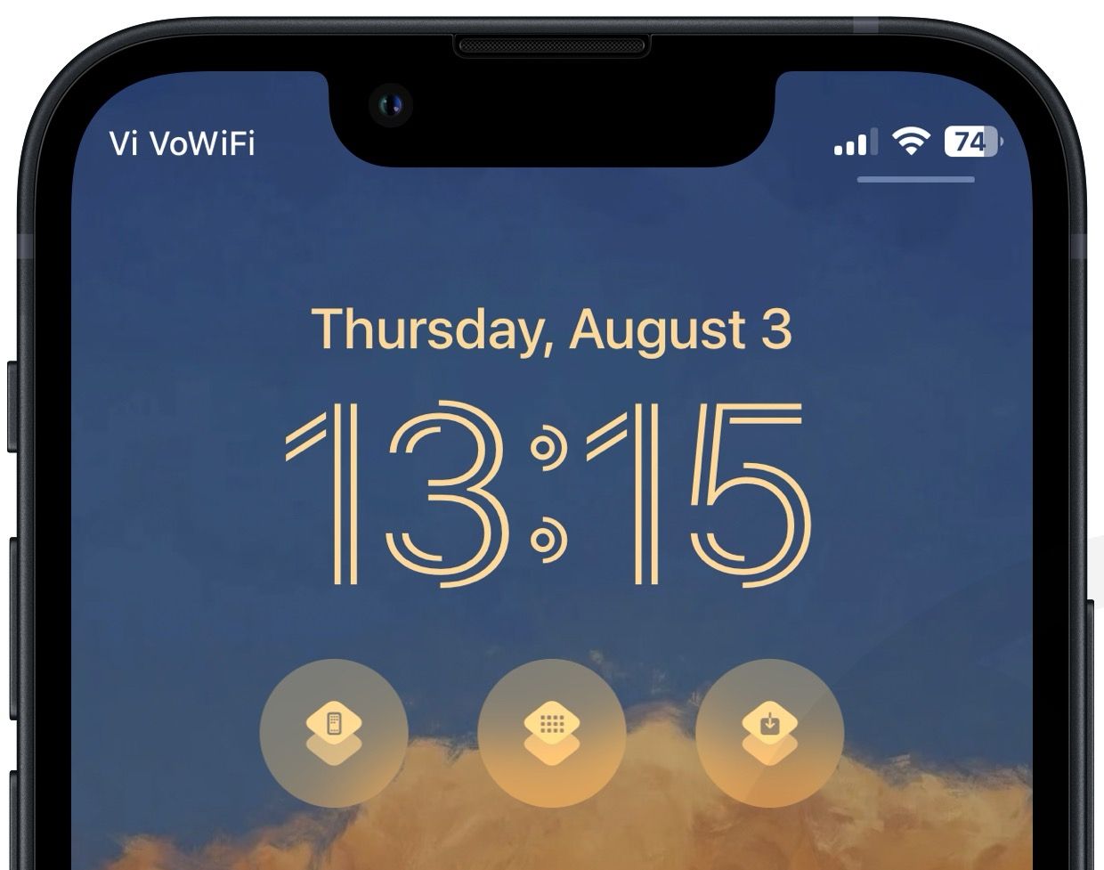 Shortcuts on lock screen