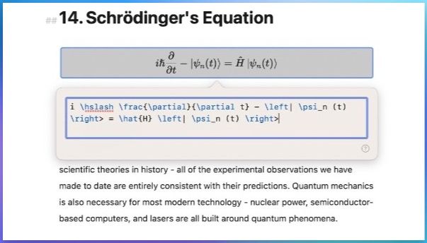 ulysses LaTeX equations