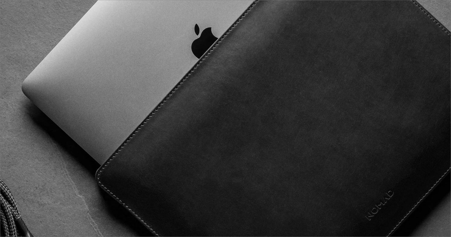 NOMAD Horween leather sleeve for MacBook Pro