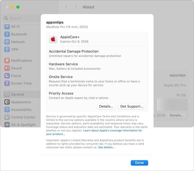 AppleCare+ details page