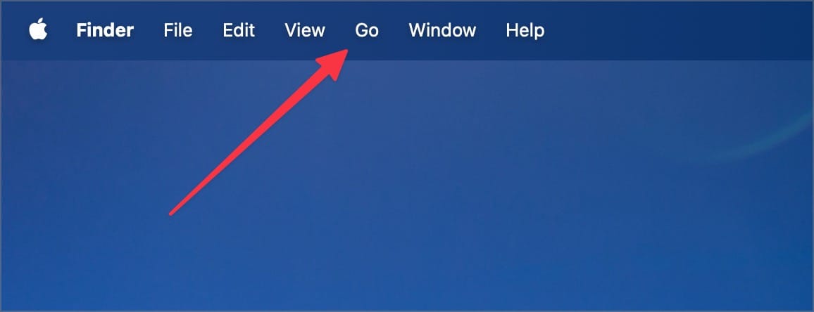 Go menu on Mac
