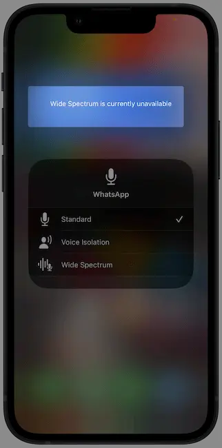 Wide Spectrum mode is not available