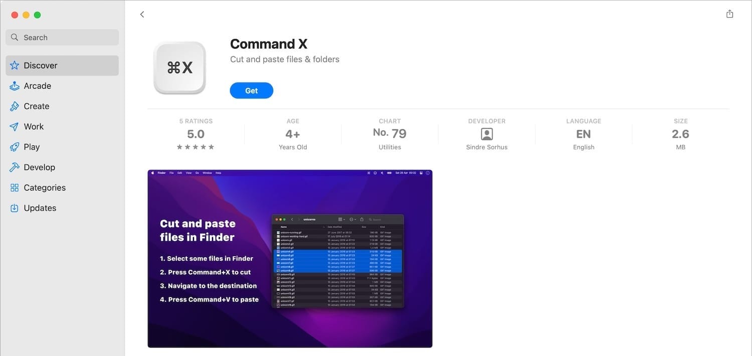 Command X  app store listing