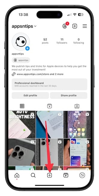 Instagram home page screenshot