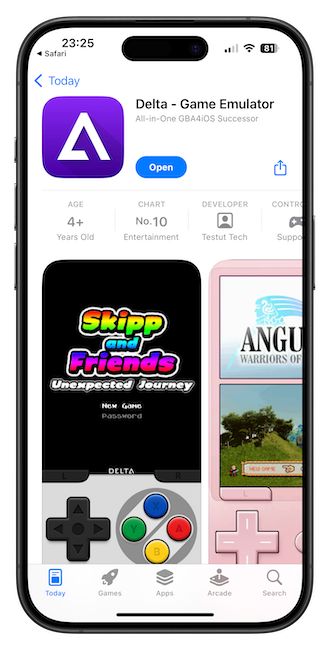 Delta Emulator App Store listing