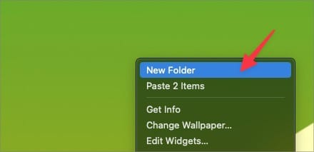 creating new folder on Mac
