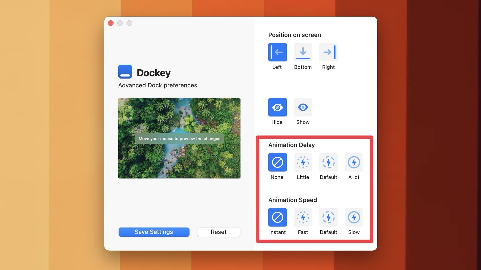 Screenshot showing Dockey App