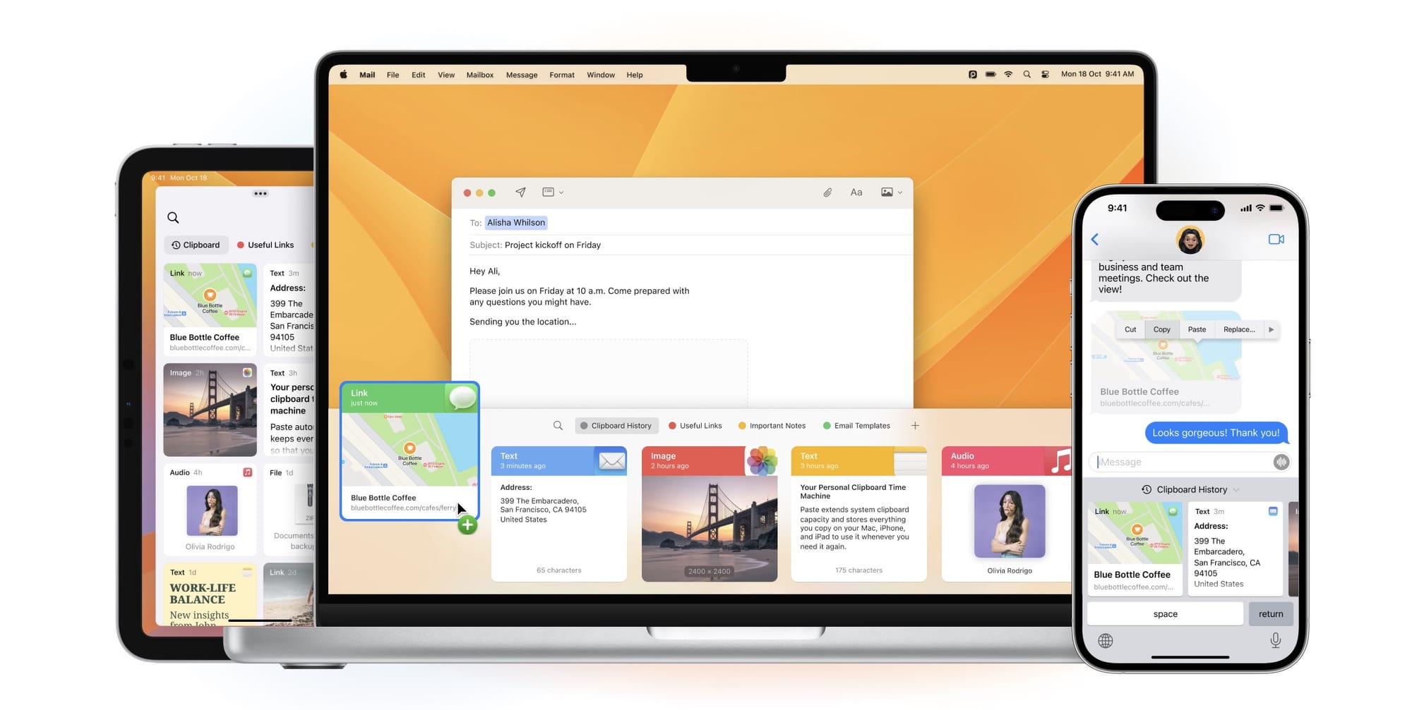 Paset app on MacBook, iPhone, and iPad
