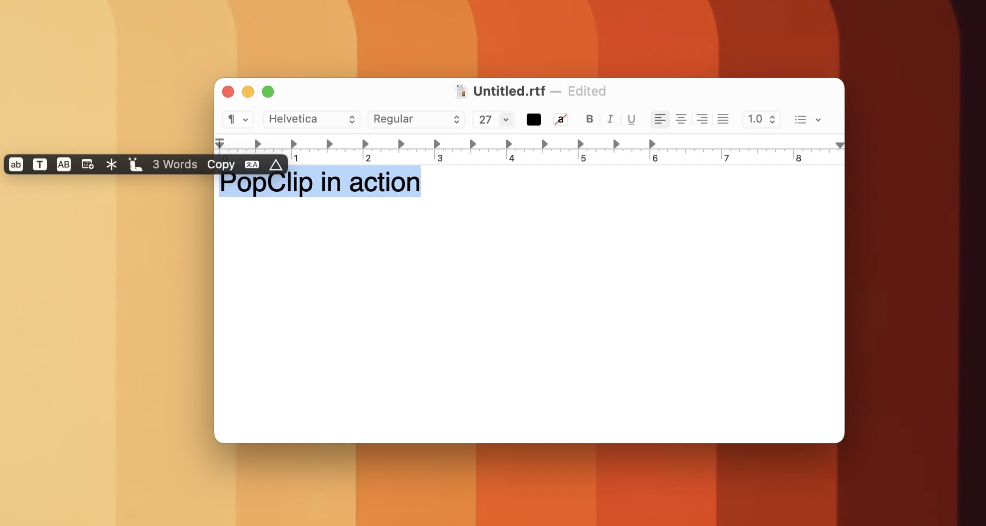 PopClip in action