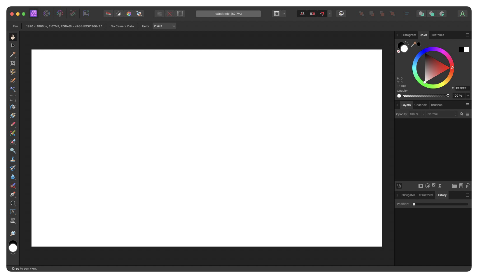 Affinity photo 2 interface showcase