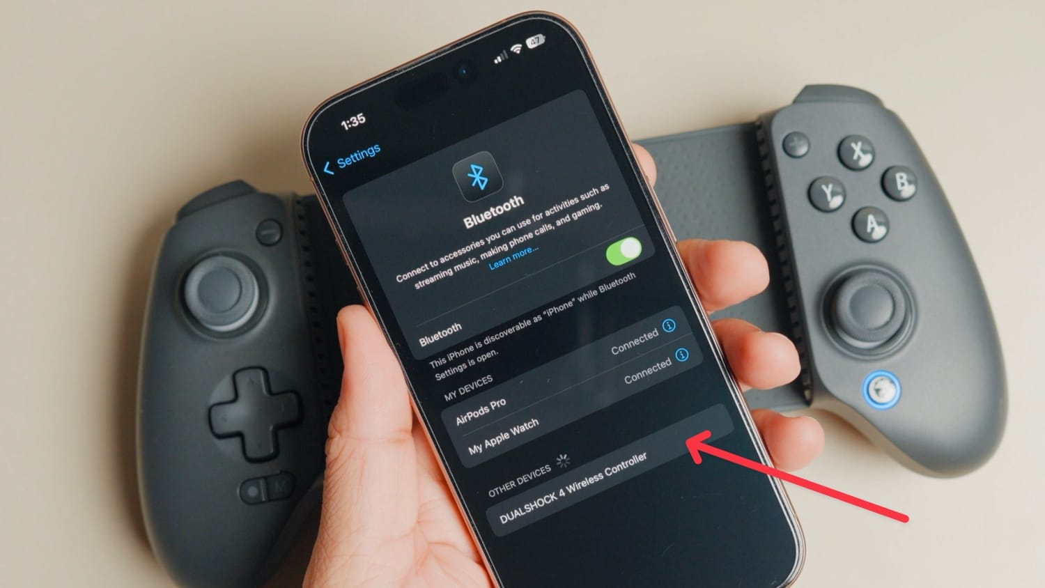 Connecting to GameSir G8 Plus to iPhone in DualShock mode