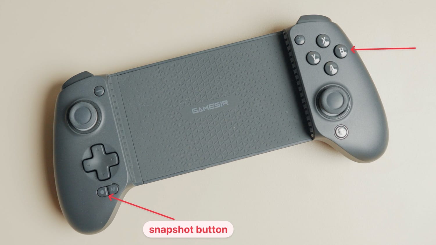 GameSir G8 Plus snapshot and B buttons