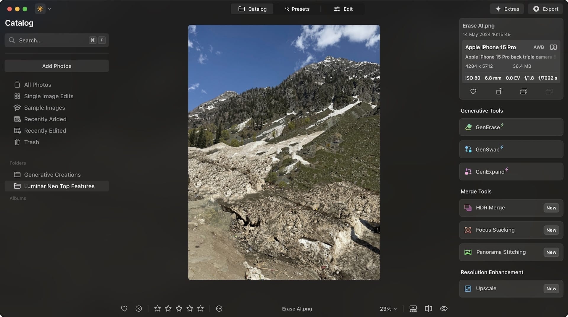 Image after using Luminar Neo Erase AI