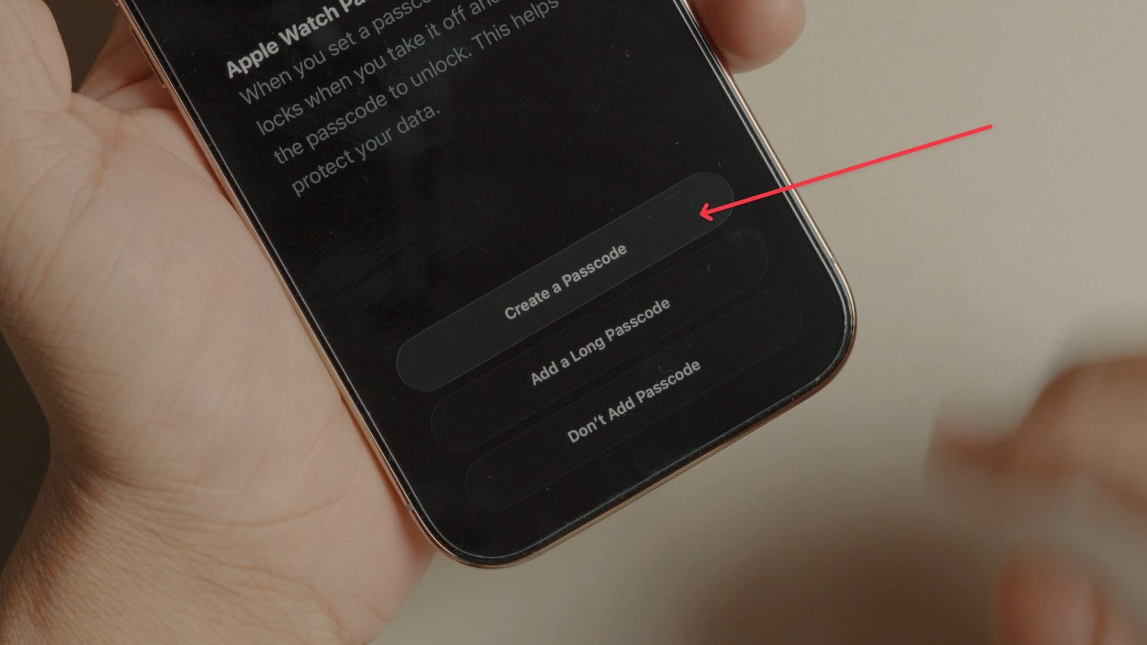 Create a passcode buton