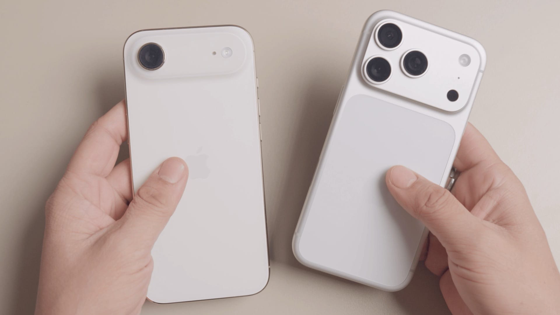 iPhone Air and iPhone 17 Air side by side