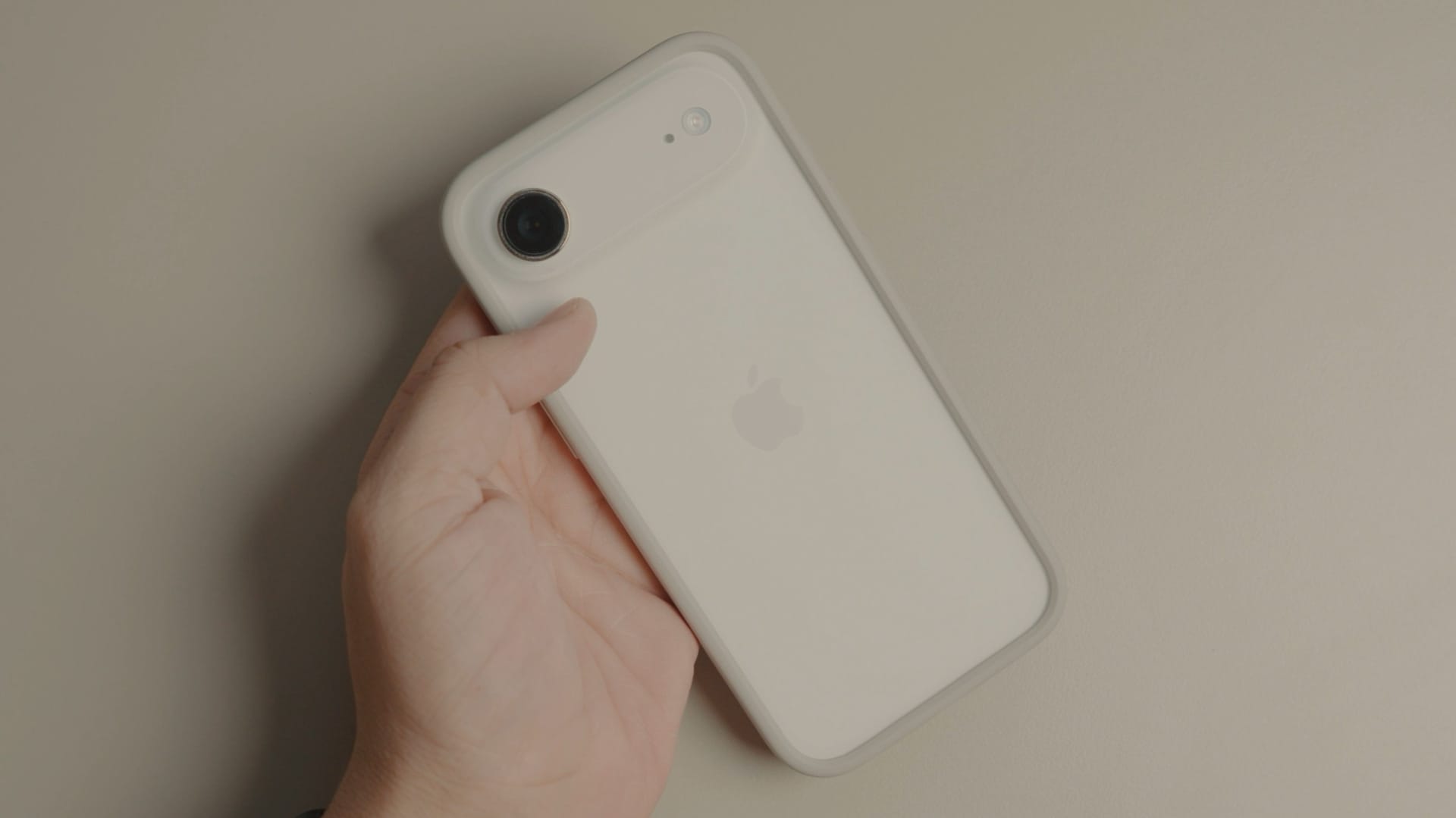 iPhone Air with Bumper in Hand