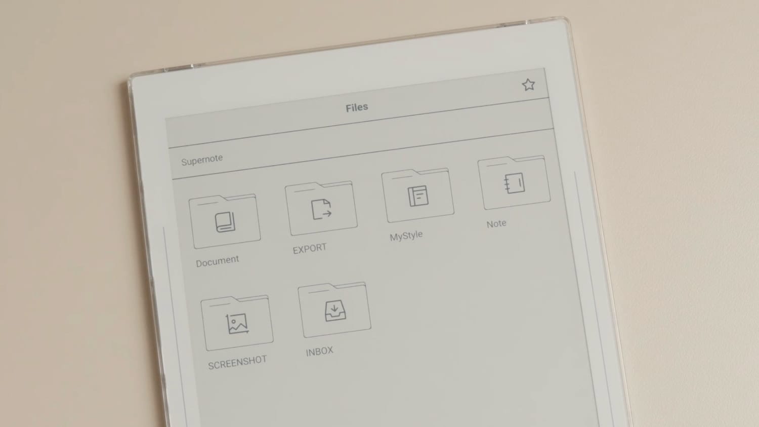 Supernote folder structure