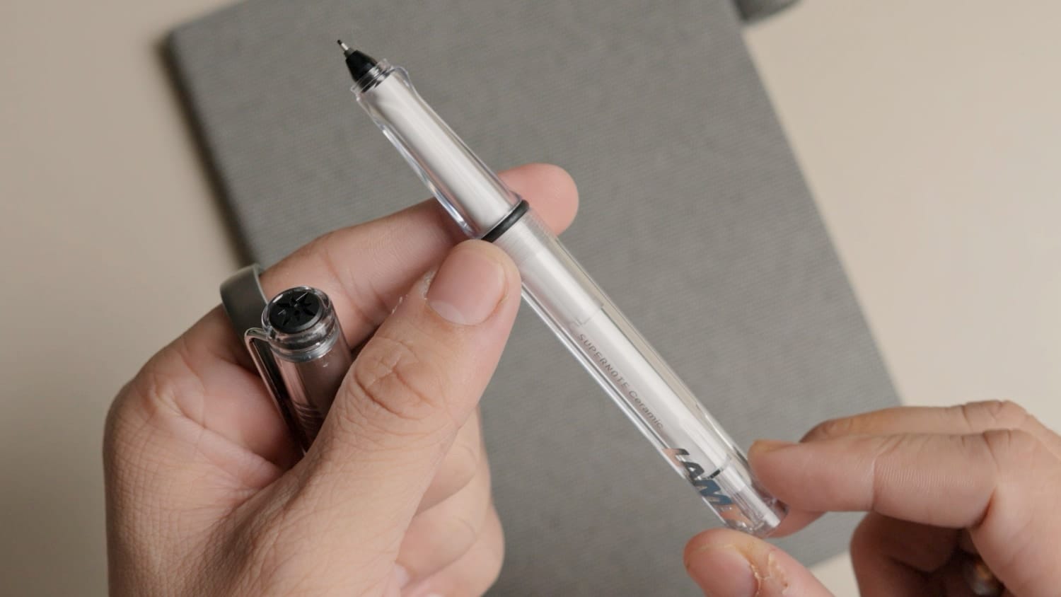 supernote Lamy safari pen with cap open