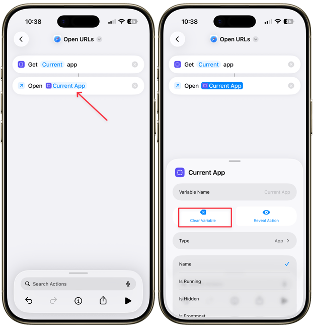 Clear Variable Action