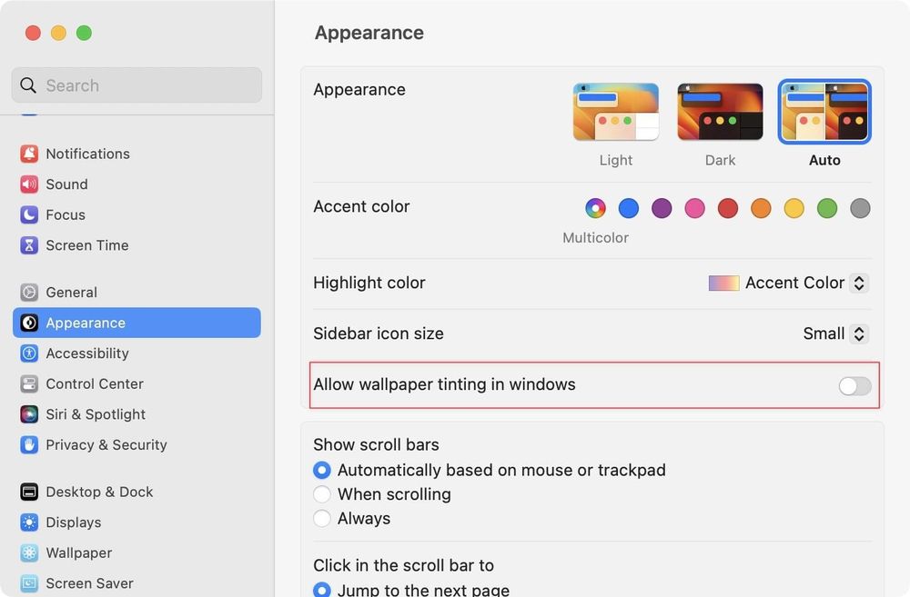 How to Disable Wallpaper Tinting in Windows on Mac appsntips